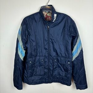 Volcom vintage skaters Wailers jacket-full zip/ print lining /navy&blue/…